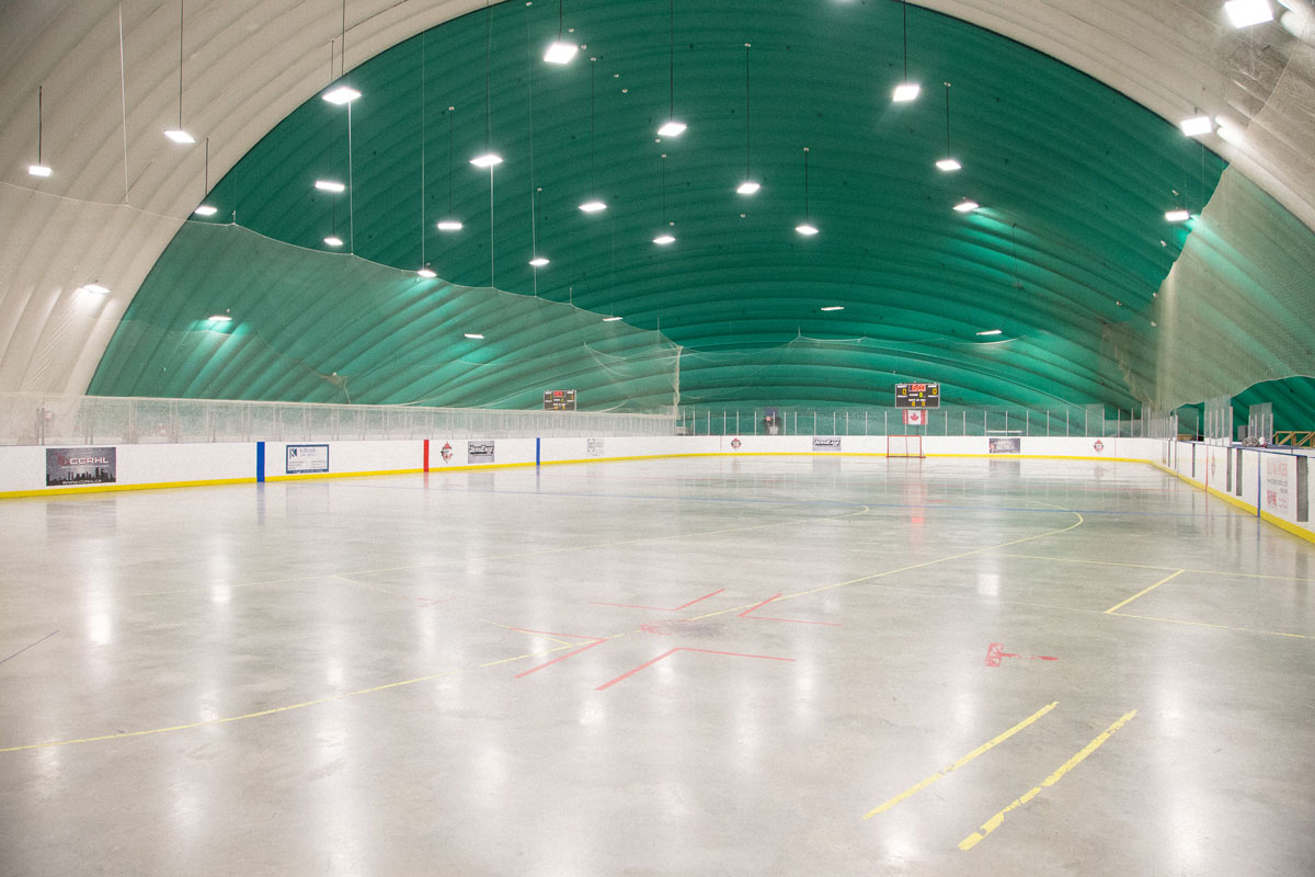 Post-Game: the rink rests.