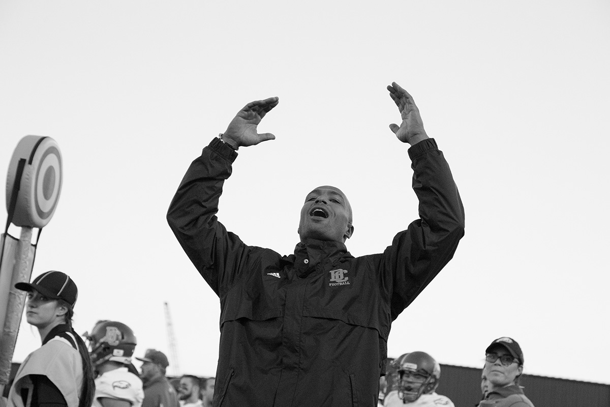 The UBC sidelines celebrate yet another touchdown.