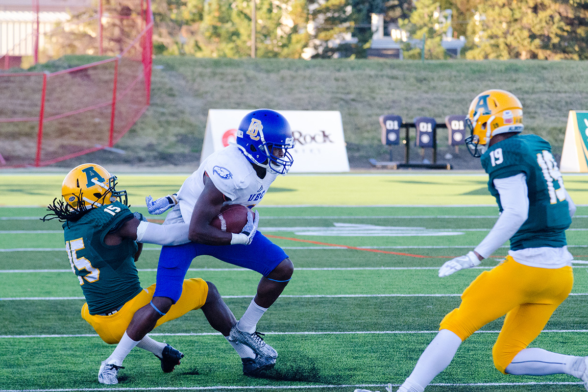 Rookie defensive back Dane Douglas catches a T-Bird