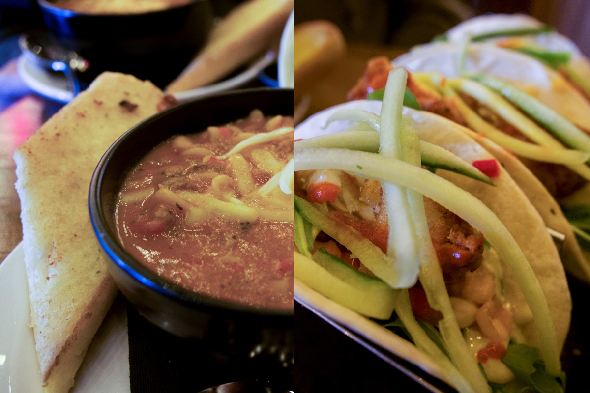 Highly recommended: the lazy lasagna soup and crispy cod fish tacos.