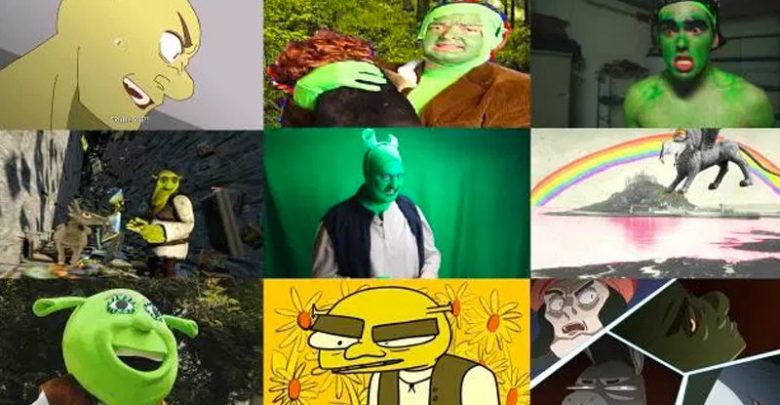 Deep-Fried Shrek 64 Bits Meme Realistic Angels Cursed 