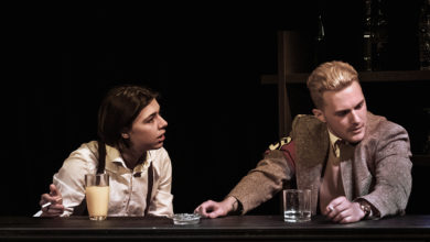 actors performing for the new works festival night b