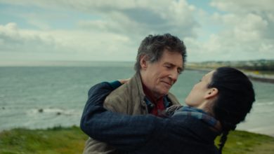 Gabriel Byrne (Samuel) and Jessica Paré (Charlotte) in Death of a Ladies' Man