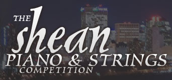 Logo which says "The Shean Piano & Strings Competition"