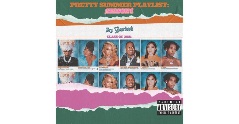 Pretty Summer Playlist album cover with Saweetie and her featured artists.