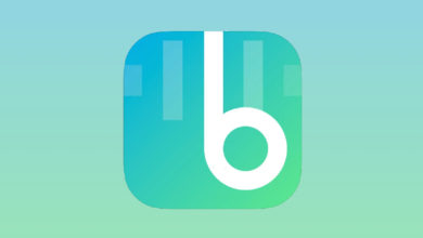 A photo of Bopdrop's app on a gradient background.