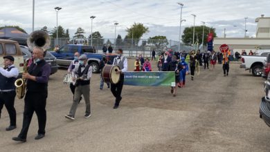 Start of the Street Performers Festival at the Balwin Community League parking lot.