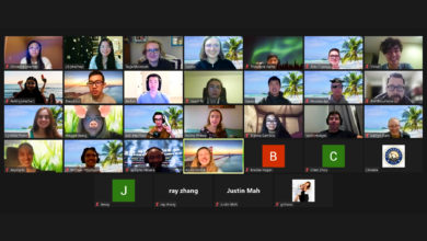 A screenshot of a Friends Across Campus event from October 8.