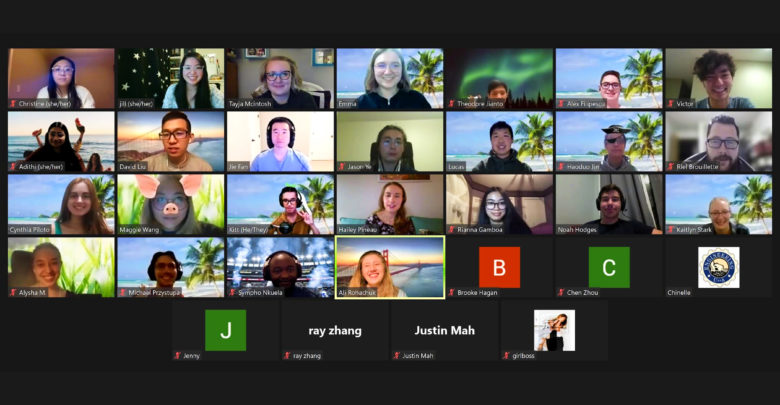 A screenshot of a Friends Across Campus event from October 8.