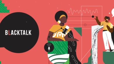 The graphics for the BlackTalk podcast.