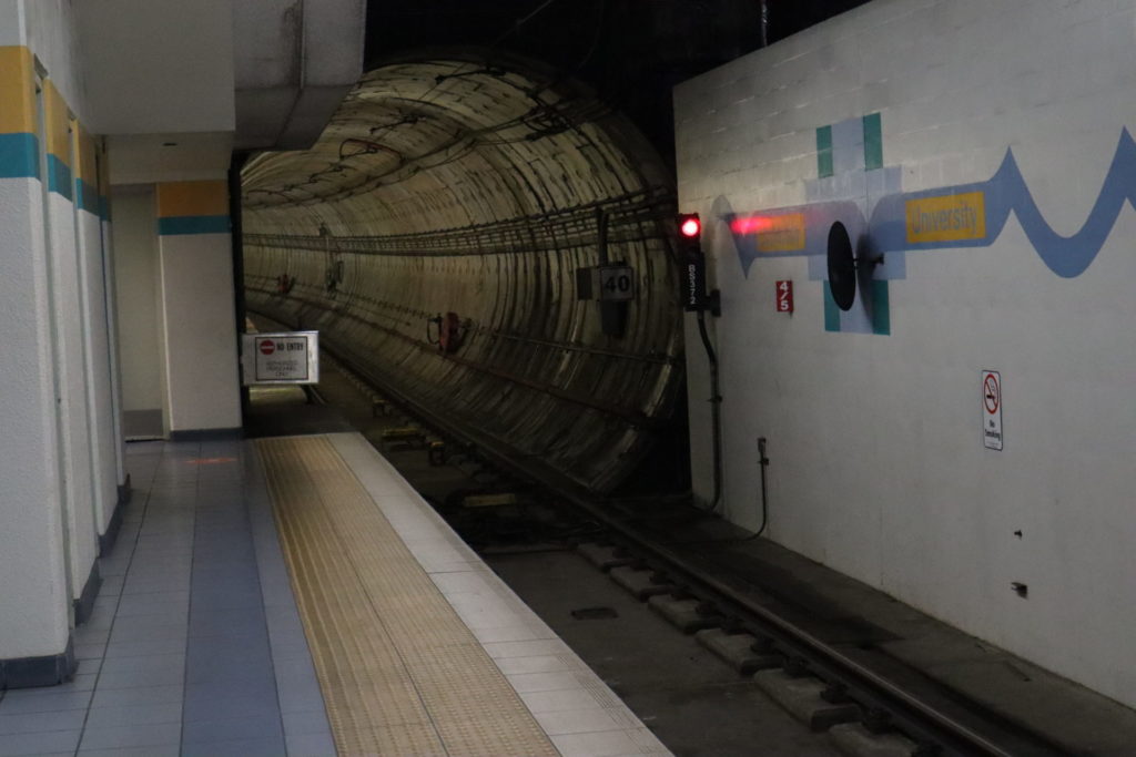 Transit train LRT tunnel