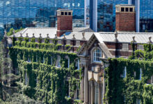 buildings campus trees