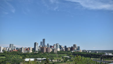 city YEG Edmonton sky buildings bridge