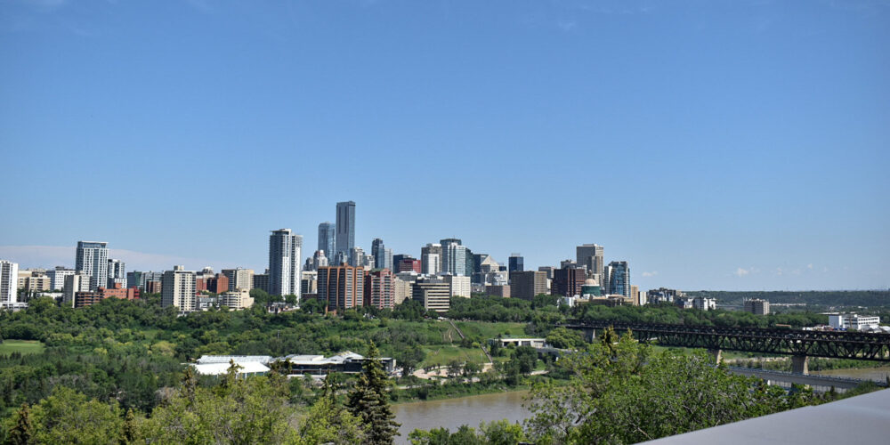 city YEG Edmonton sky buildings bridge