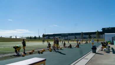 Photo by: Martin Bendio, Golden bears first football practice of 2022