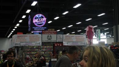 Expo vendors sell fandom merch at the Edmonton Comic and Entertainment Expo