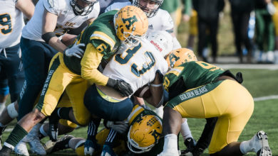 The Golden Bears football team won their final game of the season against the University of British Columbia’s (UBC) Thunderbirds. The Bears defeated UBC 15-12