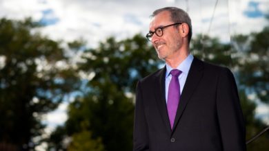 President Flanagan near the Students Union Building on September 9, 2020.