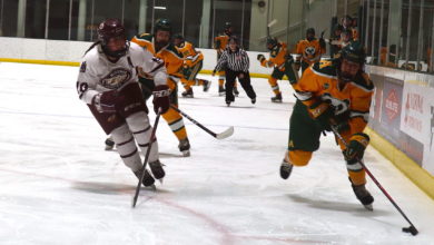 Pandas hockey vs MacEwan, photo by Amanda Sparks