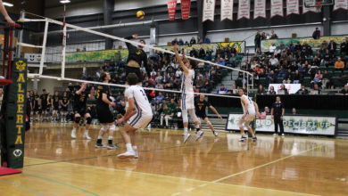 Bears vball v MRU feb 3, 2023. Amanda Sparks