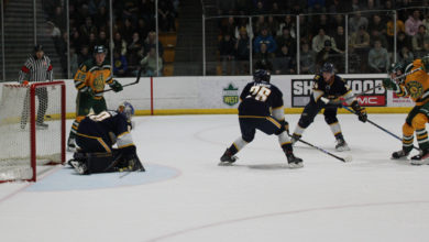 Bears hockey v UBC, semifinals series 1, feb 26, 2023. Amanda Sparks