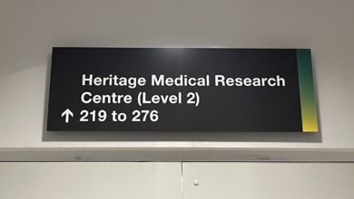 Heritage Medical Research Centre HMRC Sign