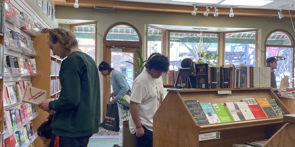 People in the Wee Book Inn Book Shop