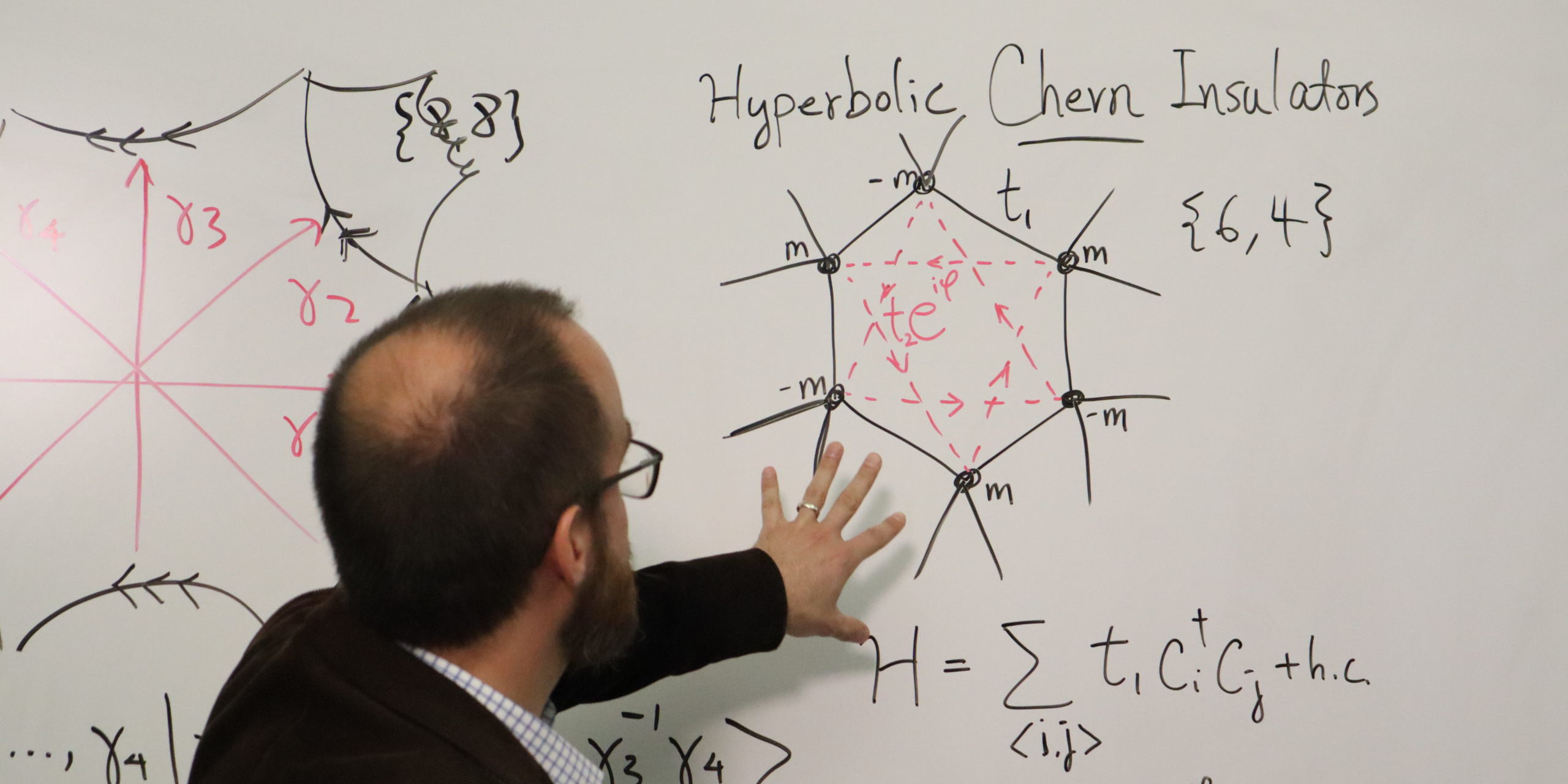 theoretical quantum mechanics equations written on whiteboard