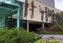 U of A Students' Union Building SUB main entrance in summer spring