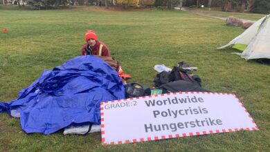 Mark McCormack conducting his September Hunger Strike