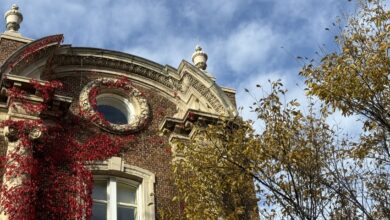 fall building campus