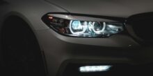 Car headlight, BMW, car